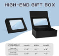Large Gift Box with Window – Black