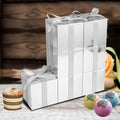 Gift Boxes with Lids, Silver 3x3x3 Inch Kraft Paper Favor Boxes, 50 Pack