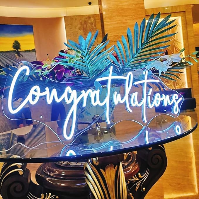 LED Neon Sign Wall Light with USB Power, Acrylic, 17.7 Inch Party Decor