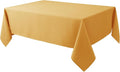 Biscaynebay Fall Tablecloth Textured Fabric 52x70 Inch Rectangular, Fall Gold Thanksgiving Autumn Harvest Water Resistant Fabric Tablecloths for Kitchen, Dining, Wedding, Parties Machine Washable