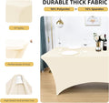 2-Pack Spandex Table Covers for Rectangle Standard Folding Tables, 6ft