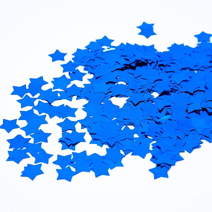 Blue Star Confetti,Foil Glitter Table Confetti,Sparkling for Party Decorations(1.76 OZ)