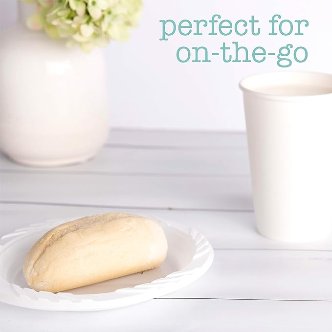 Plates, 800 Count, 6-Inch White Plastic, Disposable