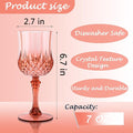 Plastic Wine Glasses，Plastic Goblets Vintage Style Cordial Drinking