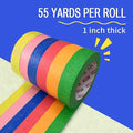Colored Masking Tape 6-Pack, Easy Tear