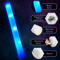 Foam Glow Sticks Bulk, 30 PCS Blue Light Up Foam Sticks 3 Modes