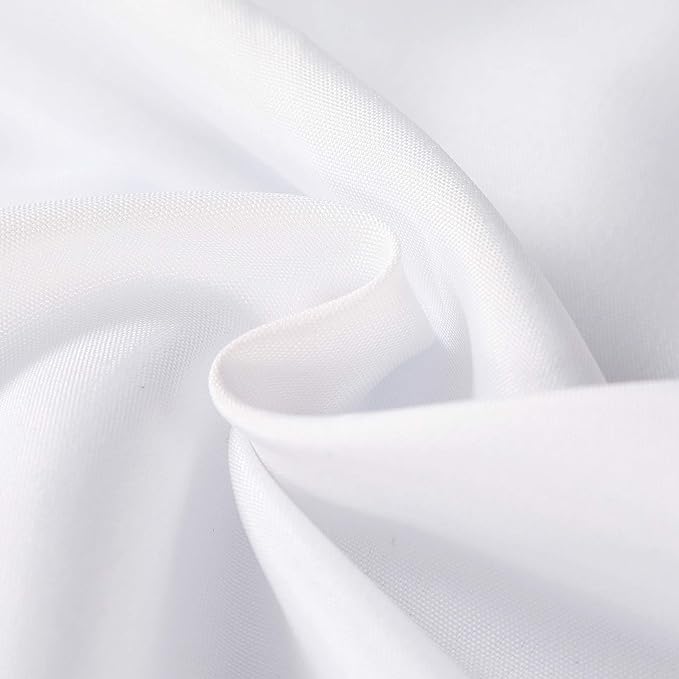 70 inch Round Tablecloth Washable Polyester Table Cloth Decorative Table Cover for Wedding Party Dining Banquet（70 inch,White）