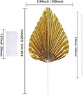 Paper Palm Leaves Fan Cake Toppers Palm Leaf Fan Cake Picks Craft, 6Pcs