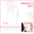 Gift Wrap Bows, 24 White Pull Bows with Ribbon for Weddings and Parties