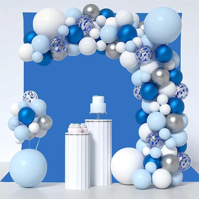 Royal Blue Backdrop, Photo Booth Portrait Photography Backdrops, Studio Blue Screen Backdrop for Photoshoot Streaming Video Shooting, Blue Photo Backdrop 5x7ft