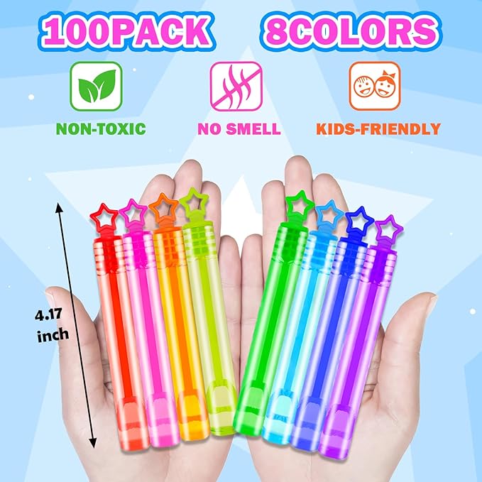 Bulk Mini Bubbles Party Favors for Kids 100-300 Pack, Small Halloween Birthday Pinata Goodie Bag Stuffers Fillers Non Candy Treats for Toddlers, Bulk Toys Prizes Rewards for Carnival Games, Wedding