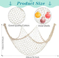 Wooden Nautical Wall Decor Fishing Net Decorations, 11 Pcs