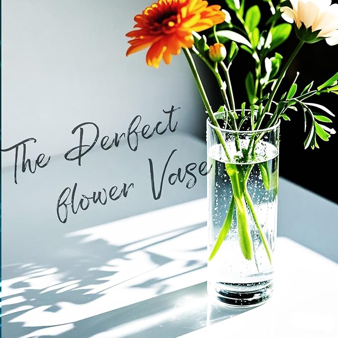 30pcs Glass Vase Cylinder Vases for Centerpieces Small Flower Glass Vases Home Decor Centerpiece Table Clear Flower Vase Decorations for Wedding＆Holiday 4,6,7.5,8,10 Inch Tall