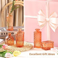Valentine's Day Glass Bud Vases, Versatile Small Bud Vases for Home