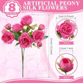 8 Bundles Artificial Peonies Flowers Boho Faux Flowers Arrangements
