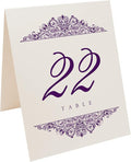 Table Number Place Cards, Paisley Design, 125 Pack, 4.25 x 5.5 in