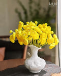 Ranunculus Artificial Flower Silk Flowers Faux DIY Bouquet – Yellow