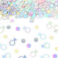 200PC Wedding Confetti for Tables Bachelorette Confetti Ring Confetti