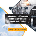 Three Line Custom Text Customizable Magnet Decal