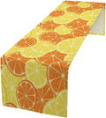 Orange Lemon Table Runner Spring Summer Orange Lemon Slices Botanical Fruit Dinner Runner for Farmhouse Baby Shower Party Holiday Home Kitchen Dining Table Decor 13x70