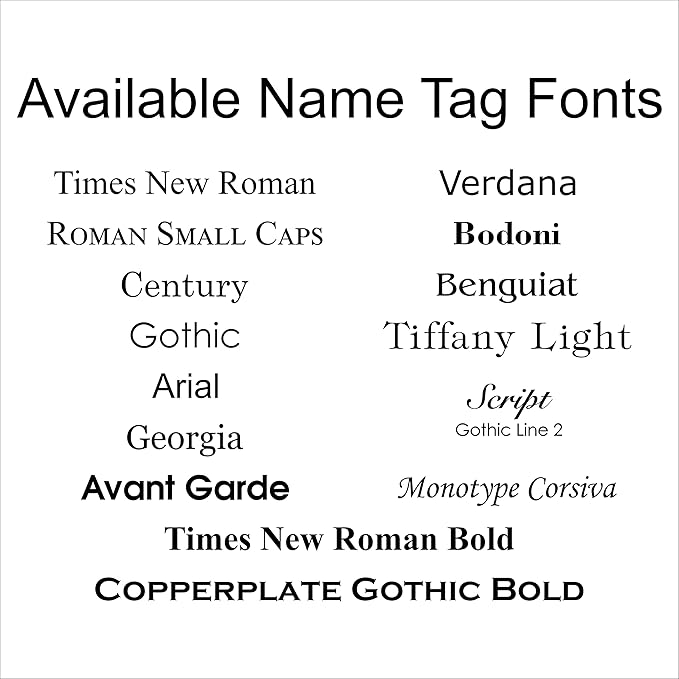 Custom Engraved Name Badges with Pin or Magnet Backing, 1" x 3" - Personalized Acrylic Name Tag with 15 Font Options and 21 Color Options - 4 Tags