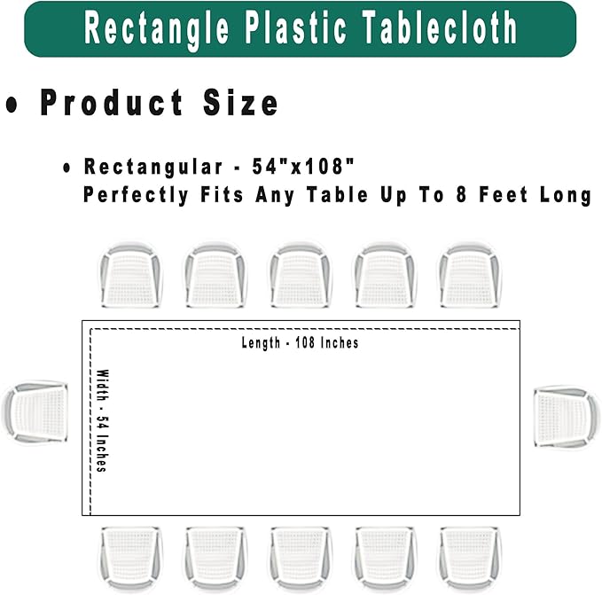 Brown Plastic Tablecloths 2 Pack Disposable Table Covers 54 x 108 Inch Party Tablecovers PEVA Coffee Table Cloths for BBQ Picnic Birthday Wedding Parties 8 ft Rectangle Table Use