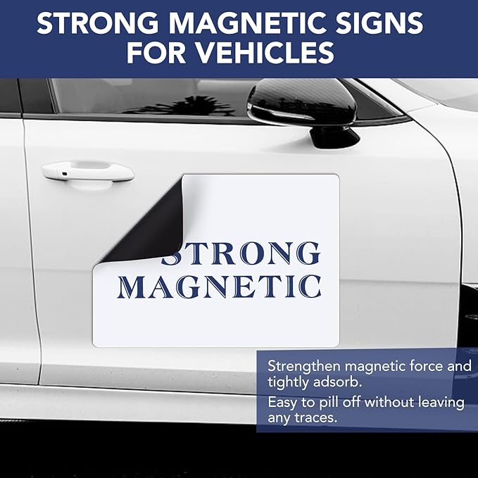DIYMAG 2Pcs Blank Car Magnets,24x17 Inch Car Door Magnets Set Signs Rounded Corners Flexible Magnetic Bumper Sticker to Advertise Cover Logo Prevent Cars Scratches Dents