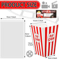 Popcorn Box Movie Night Party Favors Set of 24 with Cellophane Bags