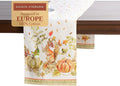 Maison d' Hermine Table Runner 100% Cotton Double Layer Table Runners 108 inches Long Decorative for Home Kitchen Dining Party Baby Shower Wedding Bridal Shower (Pumpkin Passion, 14.50" x 108")