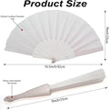 Handheld Fan, 12 Pack, Ideal for Wedding, Folding Hand Glitter