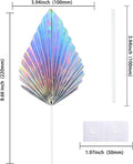 Paper Palm Fan Cake Toppers Palm Spear Leaves Fan Cupcake Toppers, 6Pcs