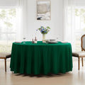 Round Tablecloth 108 Inch Tablecloths Washable, 2 Pack – Dark Green