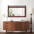 Farmhouse Bathroom Mirror, 45 X 30 Rustic Wood Framed Wall Barn Door