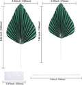Paper Palm Fan Cake Topper Palm Leaf Fan Cake Pick Decoration, 6Pcs