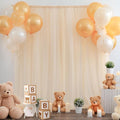 Champagne Tulle Backdrop Curtain for Parites, 20ft X 10ft