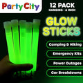 Glow Sticks Bulk Pack 6”- 12pk Glow in the Dark Sticks for Kids – Green