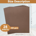 28 Sheets Coffee Color Cardstock Craft Paper, 8.5 X 11