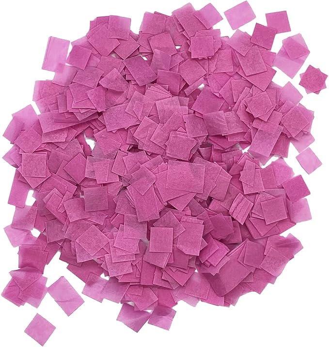 Tissue Paper Confetti, Pink, 1 lb Biodegradable Bag