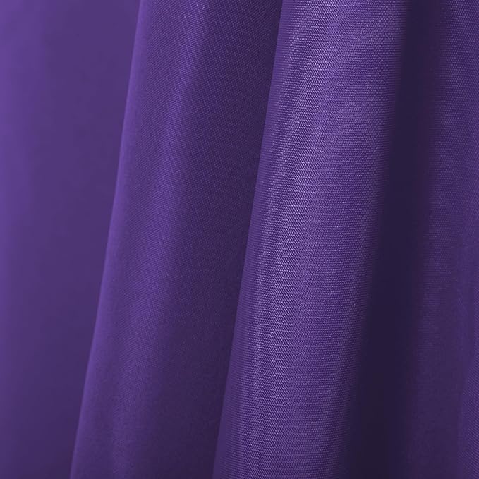 Ascoza 2pack 90x132 Inch Purple Rectangular Tablecloth 8 Feet Table Cloth in Polyester Fabric for Wedding/Banquet/Restaurant/Parties