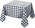Biscaynebay Fabric Square Tablecloths 54x54 Inch, Black/Grey Scottish Plaid Table Cloth Small Card Folding Table Covers Water Resistant for Dining, Kitchen, Wedding and Parties, etc Machine Washable
