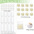 Set of 12 Glass Cylinder Vases for Centerpieces with Vase, 8 Pack