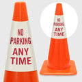 “No Parking Any Time” Bright Reflective Cone Message Sleeve