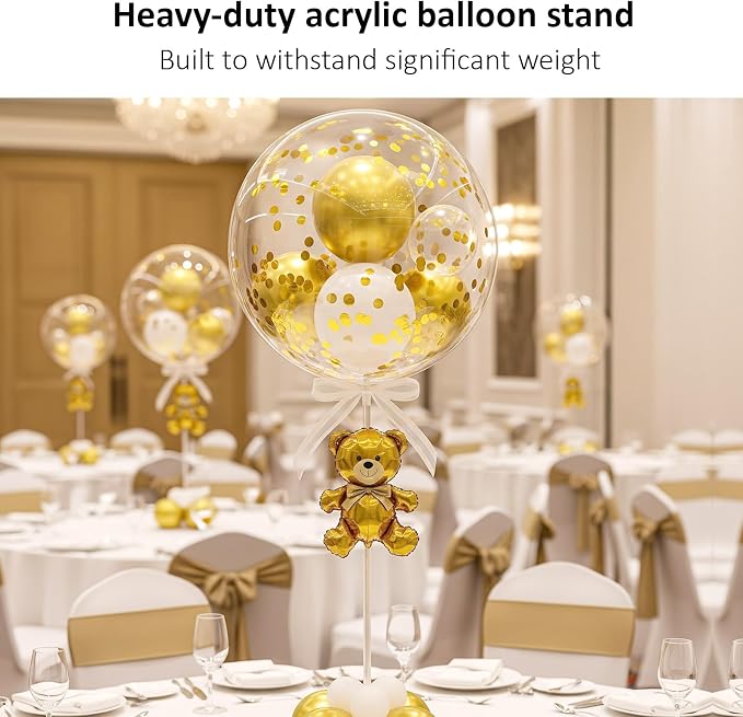 Reusable Acrylic Balloon Stand Kit – Heavy Duty Tabletop Display - Image 4