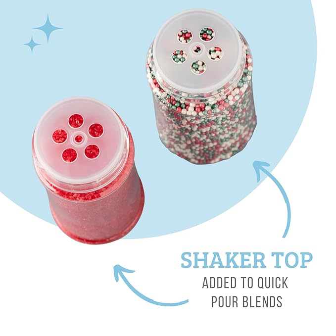 Sprinkles 6-Cell Christmas Variety Pack, 10.9 oz Resealable Organizer