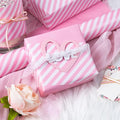 And White Stripes Wrapping Paper – Pink