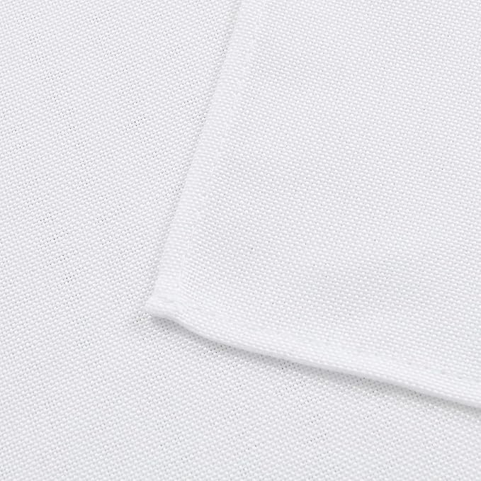 Hiasan 2 Pack Faux Linen Rectangle Tablecloth - Wrinkle and Stain Resistant Washable Table Cloth for Kitchen Dining Room Holiday Table Cover for Dinner, White, 70 x 120 Inch