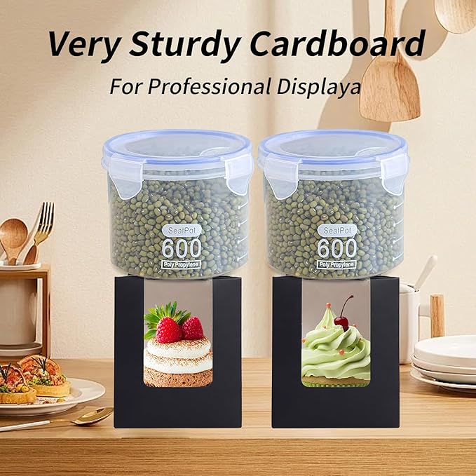 Cupcake Carriers 120 Black Individual Boxes with Inserts