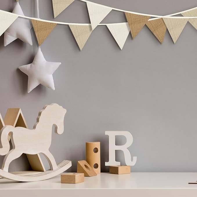 Banners: 2 Cotton Pennant Garlands, 7.75 Ft Each, 10 Flags per Strip