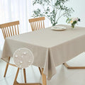 Textured Rectangular Tablecloth Water Resistant Wrinkle Free – Linen