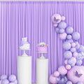 Lavender Backdrop Curtain Set of 8 Panels, Wrinkle-Free Polyester, 5x10 ft